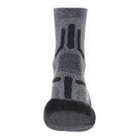 UYN Mens Trekking Socks - 2IN Merino Socks, Hiking Socks, Merino, Logo Black/Grey 45-47