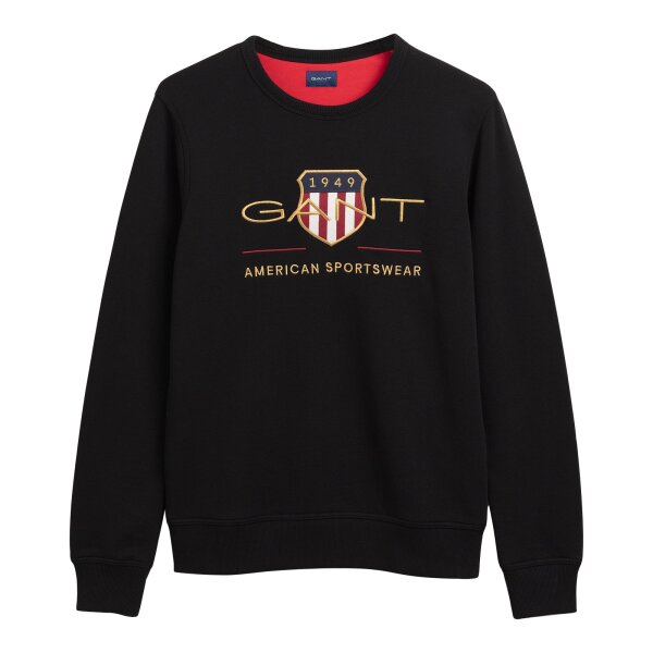 GANT Herren Sweatshirt - Archive Shield C-Neck, Sweater, Rundhals, Baumwoll-Mix