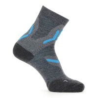 UYN Womens Trekking Socks - 2IN Merino Socks, Hiking Socks, Merino, Logo Gray / turquoise 39-40