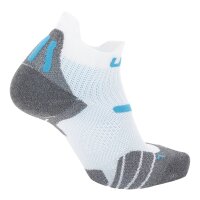 UYN Damen Running Sneaker Socken - 2IN Socks, Socken, Polyamide, Logo, kurz Weiß/Grau/Türkis 39-40