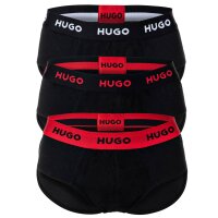 HUGO Herren Slips, 3er Pack - Hip Briefs Triplet Pack, Logo, Cotton Stretch