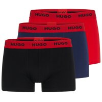 HUGO Herren Boxer Shorts, 3er Pack - Trunks Triplet Pack, Logo, Cotton Stretch