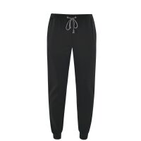 hajo Herren Homewear Hose - Jogginghose, Klima-Komfort, Stretch Cotton-Mix, uni Schwarz S
