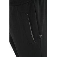 hajo mens homewear trousers - jogging trousers, Klima-Komfort, stretch cotton mix, plain Black S (Small)