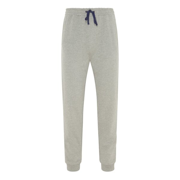 hajo Herren Homewear Hose - Jogginghose, Klima-Komfort, Stretch Cotton-Mix, uni Grau S