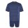 hajo mens pyjama set - shorty, short-sleeved, climate-light, cotton mix Blue 5XL (5X-Large)