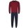 hajo mens pyjama set - long, cuffs, V-neck, climate-light, cotton mix Red M (Medium)