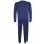hajo mens pyjama set - long, cuffs, V-neck, climate-light, cotton mix Blue S (Small)