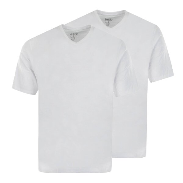 hajo mens T-shirt, 2-pack - Basic, short-sleeved, V-neck, cotton, uni