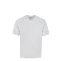 hajo mens T-shirt, 2-pack - Basic, short-sleeved, V-neck, cotton, uni White 6XL (6X-Large)