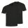 hajo Herren T-Shirt, 2er Pack - Basic, Kurzarm, Rundhals, Baumwolle, uni Schwarz 2XL