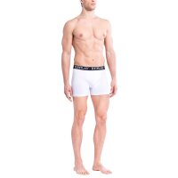REPLAY Herren Boxershorts, 3er Pack - Unterhosen, Baumwolle, Logo, einfarbig Schwarz/Grau/Weiß L