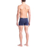 REPLAY Herren Boxershorts, 3er Pack - Unterhosen, Baumwolle, Logo, einfarbig Schwarz/Grau/Blau L