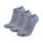 REPLAY Unisex Sneaker Socken, 3er Pack - Kurzsocken, Baumwolle, Logo, einfarbig, kurz Grau 43-46