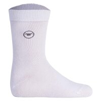 TOM TAILOR Unisex Kinder Socken, 3er Pack - Strümpfe, Baumwolle, Logo, einfarbig Weiß 35-38
