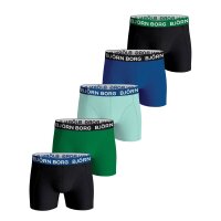 BJÖRN BORG Herren Boxershorts, 5er Pack - Essential Boxer, Unterhose, Baumwolle, Logobund, einfarbig