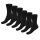 Bamboo basics unisex socks, pack of 6 - BEAU Anklet Socks, short socks, plain Black 35-40 (UK 2.5-6.5)