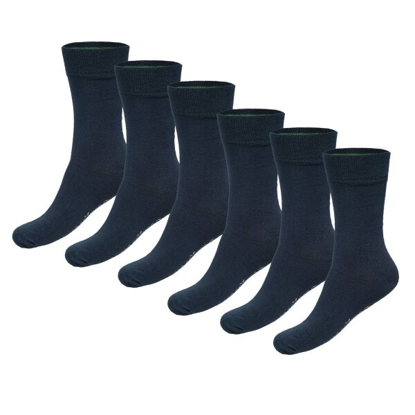 Bamboo basics unisex socks, pack of 6 - BEAU Anklet Socks, short socks, plain Blue 35-40 (UK 2.5-6.5)