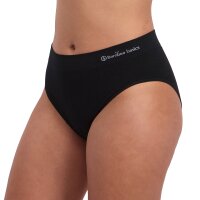 Bamboo basics ladies briefs, 3-pack - BELLE seamless full briefs, jersey, logo Black S (Small)