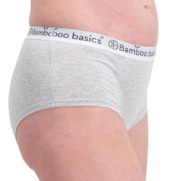 Bamboo basics Damen Hipster IRIS, 2er Pack - Panty, atmungsaktiv, Single Jersey Grau L