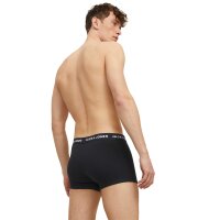 JACK&JONES Herren Boxer Shorts, 10er Pack - JACSOLID, Trunks, Baumwoll-Stretch, Logo einfarbig Schwarz S