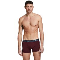 Jack & Jones Mens Boxer Shorts, 10 Pack - JACSOLID, Trunks, Cotton Stretch, Logo Unicolored Green/Red/Beige/Grey/Dark blue XL (X-Large)