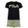 Fila Damen Pyjama Set kurz - Schlafanzug, Shorty, Rundhals, Baumwolle, Logo, Print