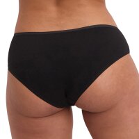Bamboo basics ladies briefs, 3-pack - MILA Hip briefs, breathable, jersey Black L (Large)