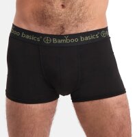 Bamboo basics Herren Boxer Shorts, 3er Pack - LIAM Trunks, atmungsaktiv, Jersey Schwarz XL