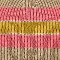 BARTS Girls Beanie - Melona Beanie, Cap, Stripes, Logo  Brown / Pink / Yellow 53-55