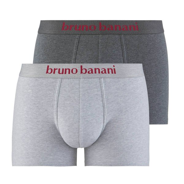Bruno Banani Herren Boxershorts, 2er Pack - Denim Fun, Unterwäsche, Unterhose, Baumwolle, Logo, einfarbig