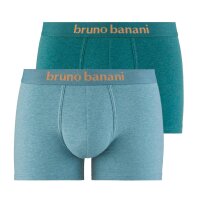 Bruno Banani Herren Boxershorts, 2er Pack - Denim Fun, Unterwäsche, Unterhose, Baumwolle, Logo, einfarbig