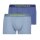 Bruno Banani Herren Boxershorts, 2er Pack - Denim Fun, Unterwäsche, Unterhose, Baumwolle, Logo, einfarbig