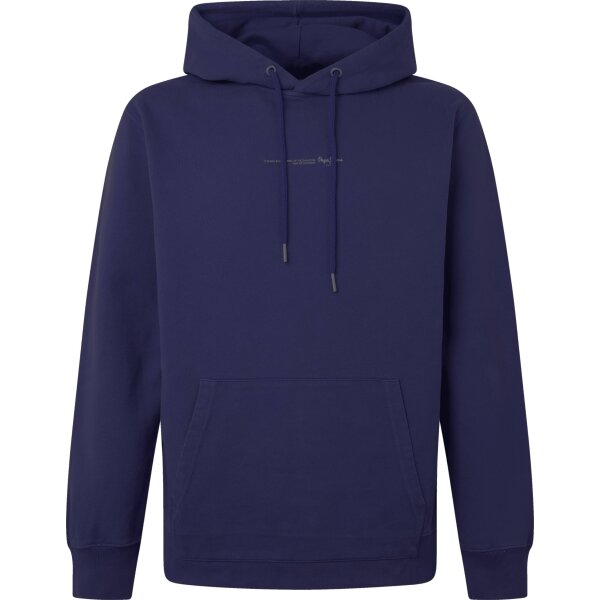 Pepe Jeans Herren Hoodie - DAVID HOODIE, Pullover, Baumwolle, Kapuze, Logo, einfarbig Dunkelblau S