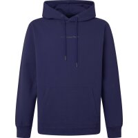 Pepe Jeans Mens Hoodie - DAVID HOODIE, Sweater, Cotton, Hood, Logo, solid color Dark blue M (Medium)
