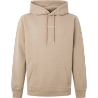 Pepe Jeans Herren Hoodie - DAVID HOODIE, Pullover, Baumwolle, Kapuze, Logo, einfarbig Beige 2XL