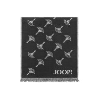 JOOP! mens scarf - Feris, woven scarf, cornflower, logo, bicolour, approx. 180 x 60 cm Black