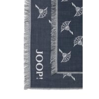 JOOP! Herren Schal - Feris, Webschal, Cornflower, Logo, Bicolor, ca. 180 x 60 cm Blau