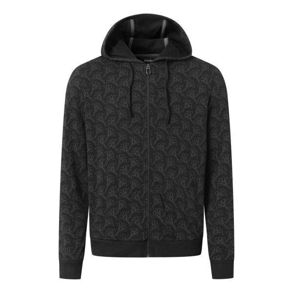 JOOP! mens hooded jacket - hoodie, loungewear, cotton jersey, all-over design