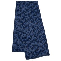 JOOP! JEANS mens scarf - Lex-PC, woven scarf, fringes, all-over logo, bicolour