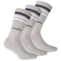 Diadora Unisex Tennis Socks - 3 Pack, Logo, Stripes