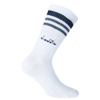 Diadora Unisex Tennissocken - 3er Pack, Logo, Streifen Weiß 39-42