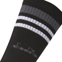 Diadora Unisex Tennissocken - 3er Pack, Logo, Streifen Schwarz 43-46