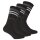 Diadora Unisex Tennis Socks - 3 Pack, Logo, Stripes Black 43-46