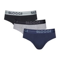 Sloggi Herren Slips 3er Pack - Unterwäsche, Unterhose, Baumwolle, Logo, einfarbig