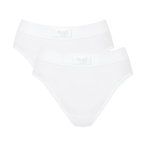Sloggi Womens Tai Briefs, 2 Pack - Double Comfort Tai 2P, Underwear, Panties, Cotton, Logo, Solid Color