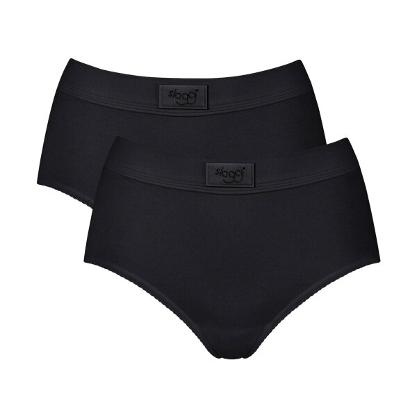 Sloggi Ladies Maxi Briefs, 2 Pack - Double Comfort Maxi 2P, Underwear, Panties, Cotton, Logo, Solid Color