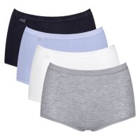 Sloggi Damen Maxi-Slips, 4er Pack - Basic+ Mixi C4P, Unterwäsche, Baumwolle, Spitze, Logo, einfarbig