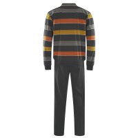 hajo Herren Homewear Anzug, 2-tlg. Set - Klima-Komfort, Jacke und Hose, Cotton-Mix Grau S