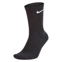 NIKE Unisex 6-Pack Sports Socks - Everyday, Cotton Cushioned Crew, unicoloured Black 46-50 (UK 11-14.5)